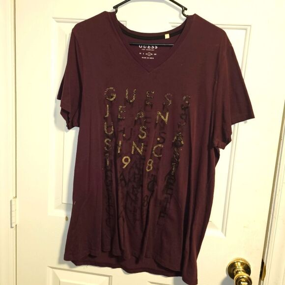 WOMENS VINTAGE GUESS GRAPHIC TEE SHIRT SIZE L - Picture 1 of 5